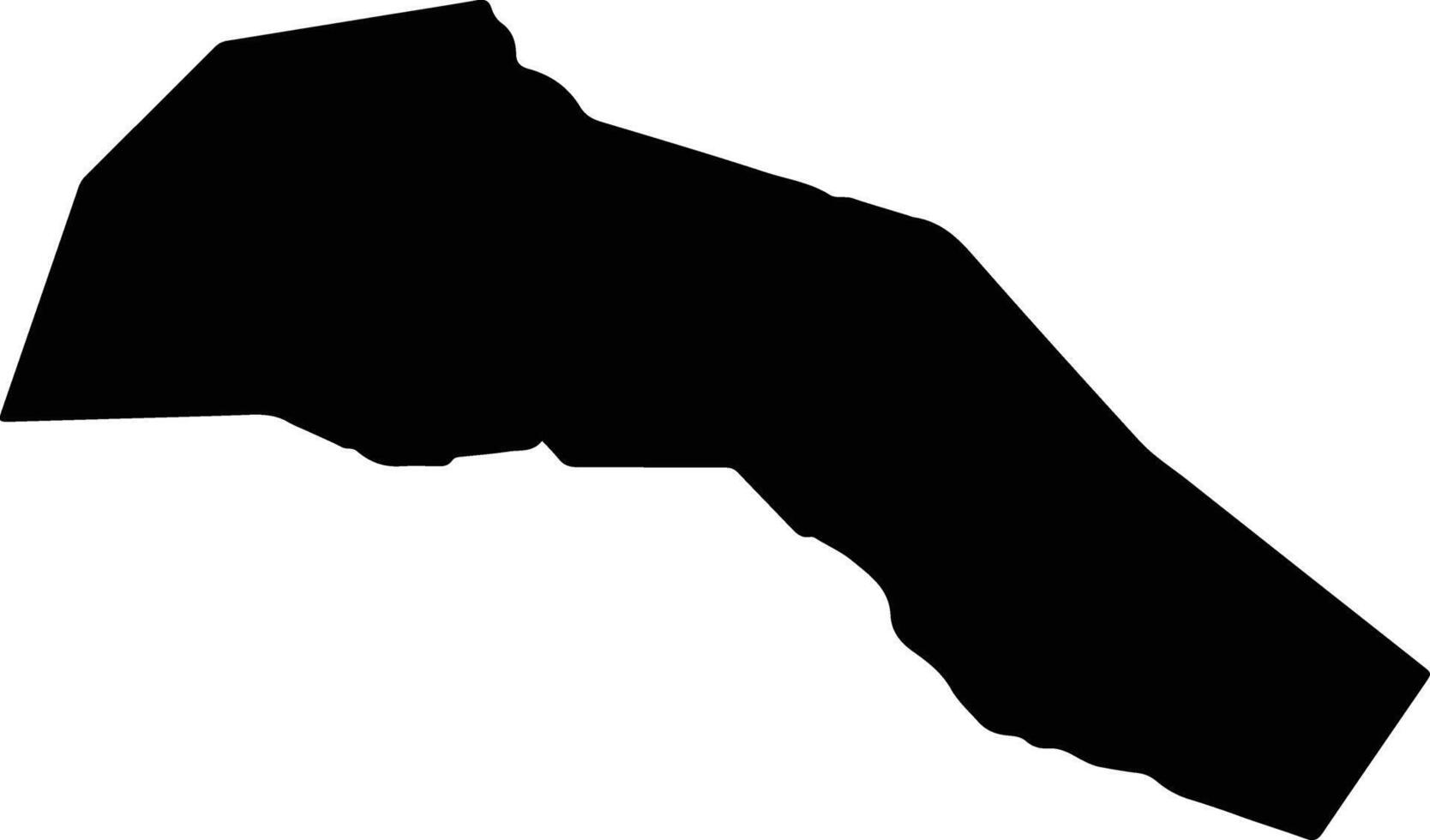 Fylaka Kuwait silhouette map vector