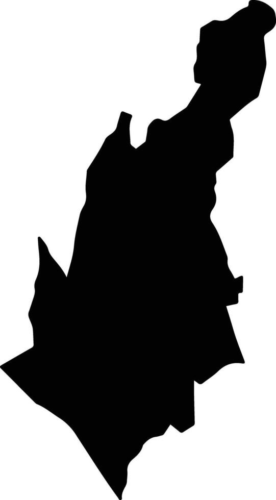 Ga East Ghana silhouette map vector