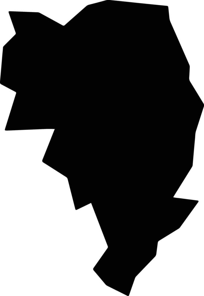 Gabasawa Nigeria silhouette map vector