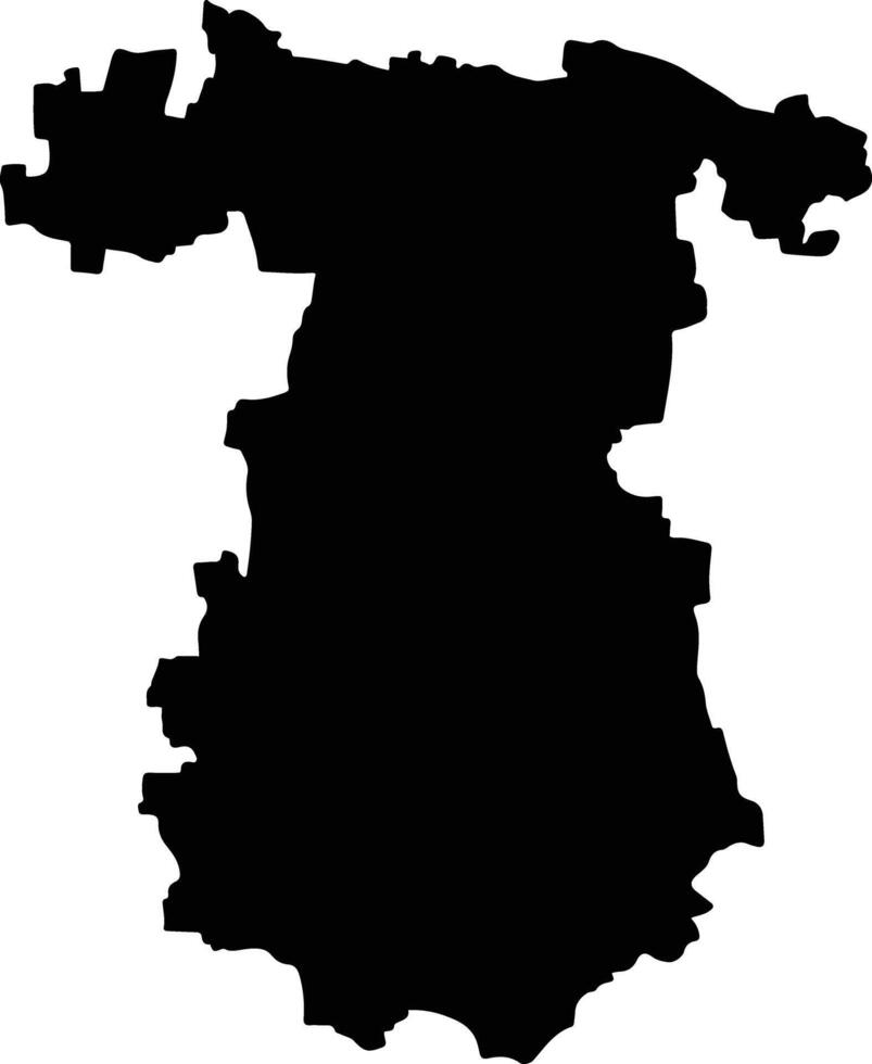 Gadag India silhouette map vector