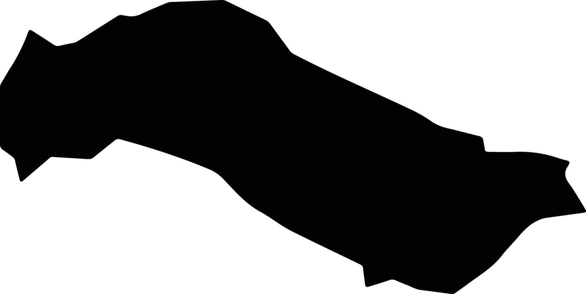 Gadzin Han Municipality Serbia silhouette map vector