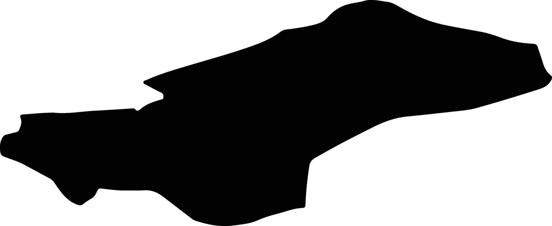 Galikash Iran silhouette map vector