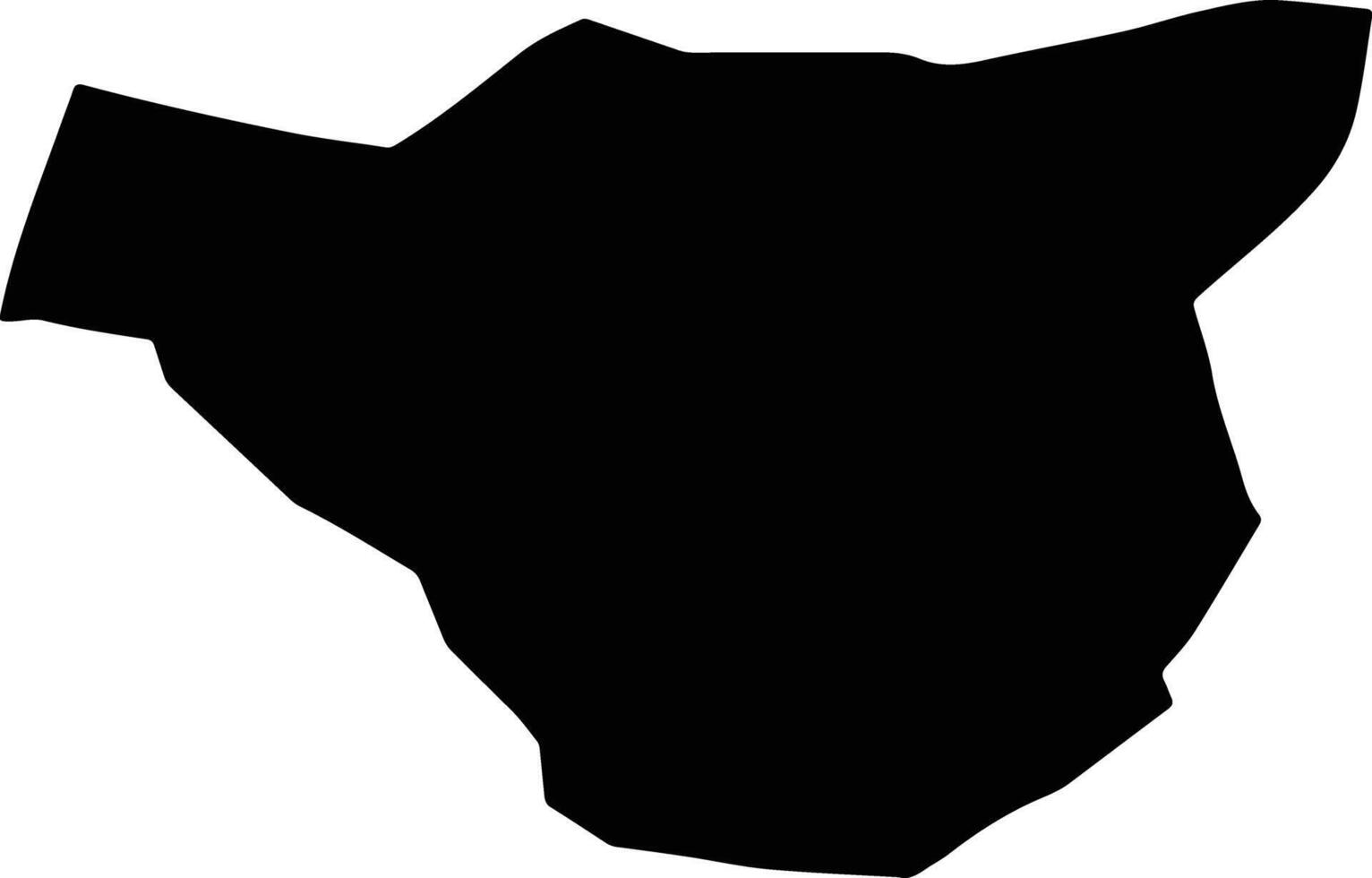 Galshir Mongolia silhouette map vector