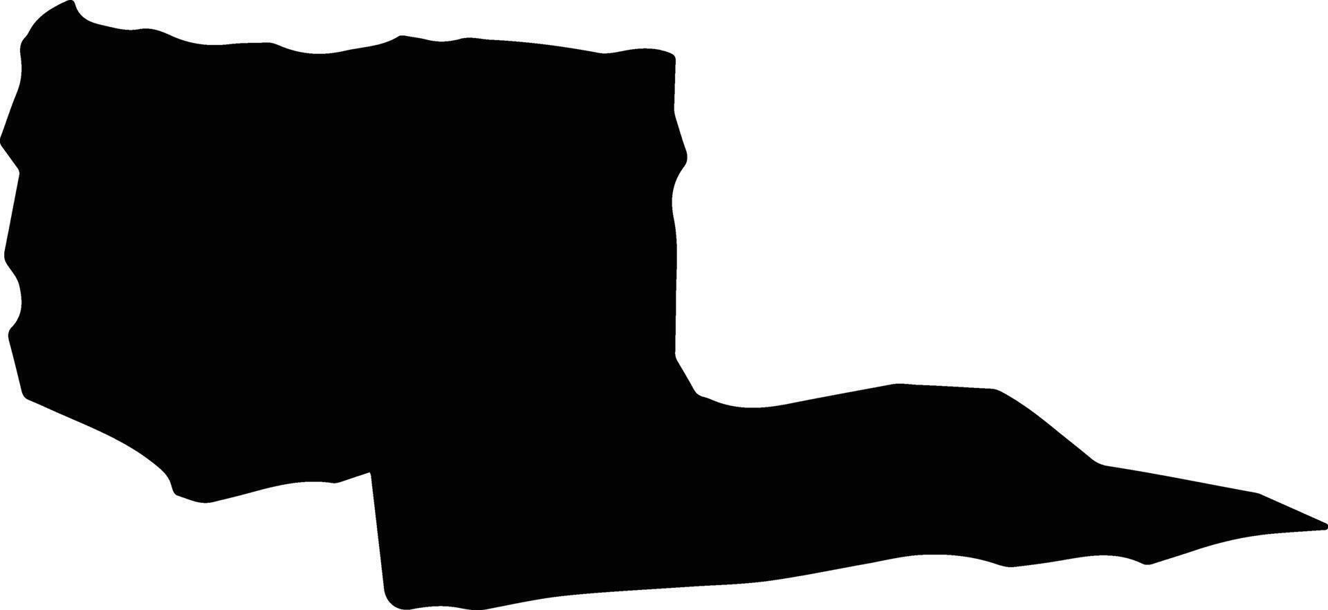 Galugah Iran silhouette map vector