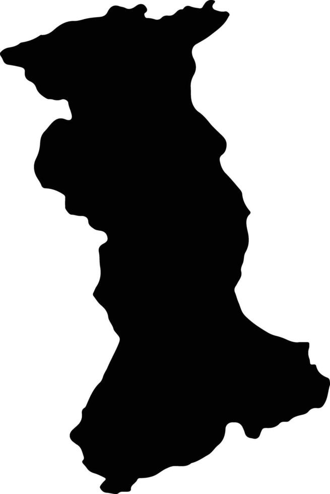 Ganda Angola silhouette map vector
