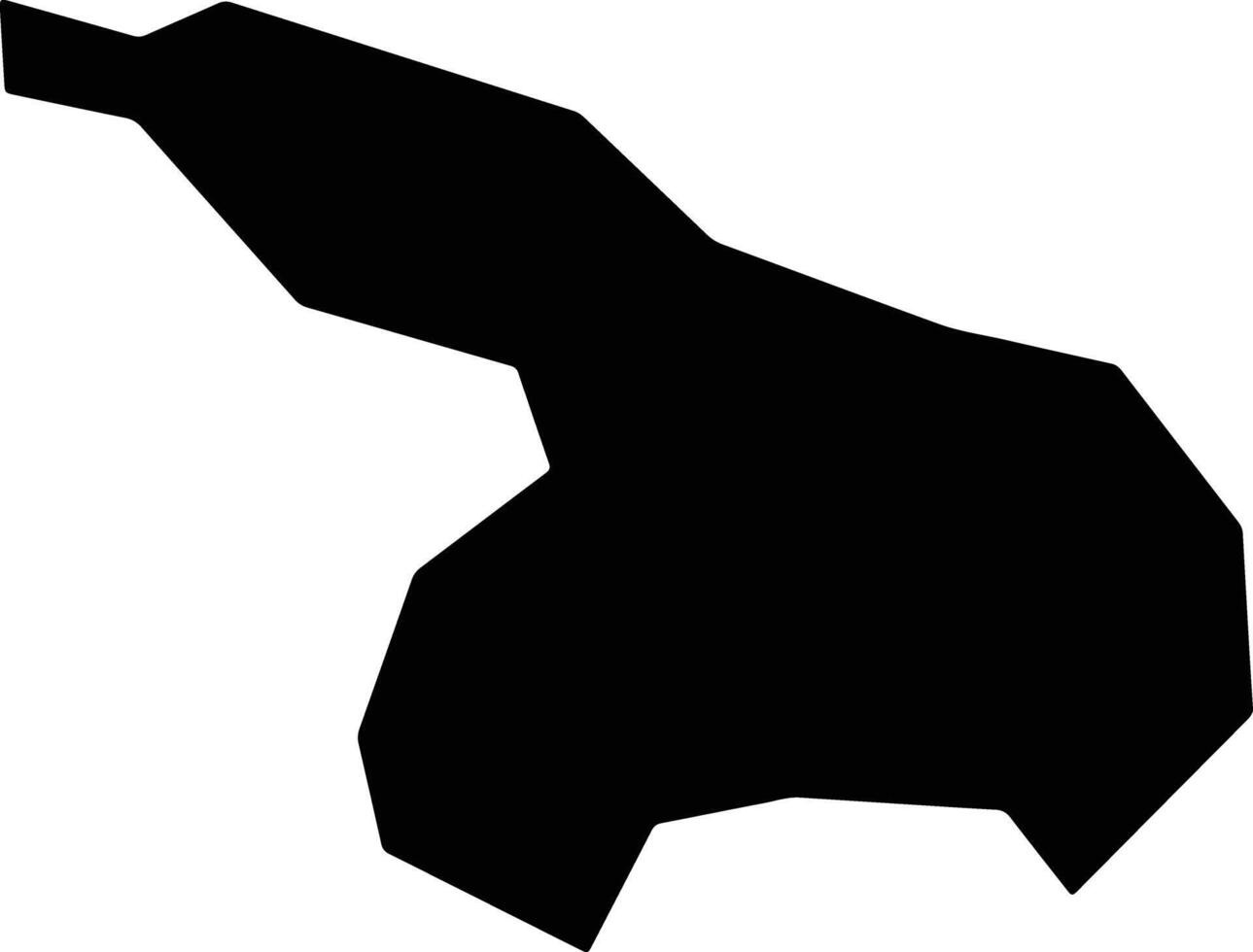 Gangchaxian China silhouette map vector