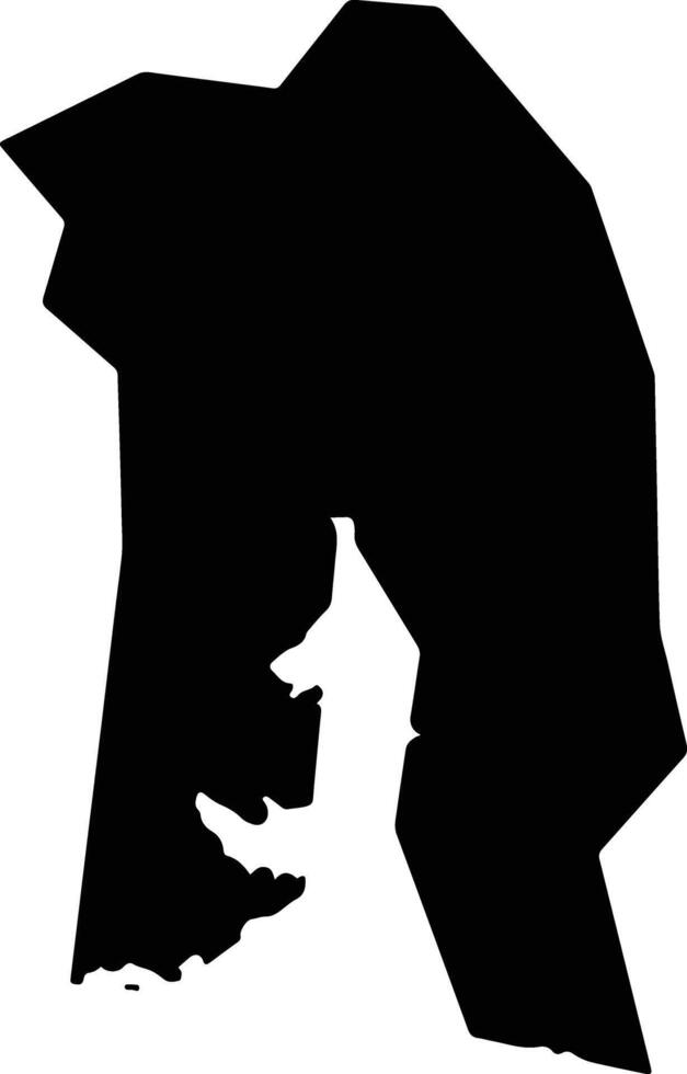 Gangjin gun South Korea silhouette map vector