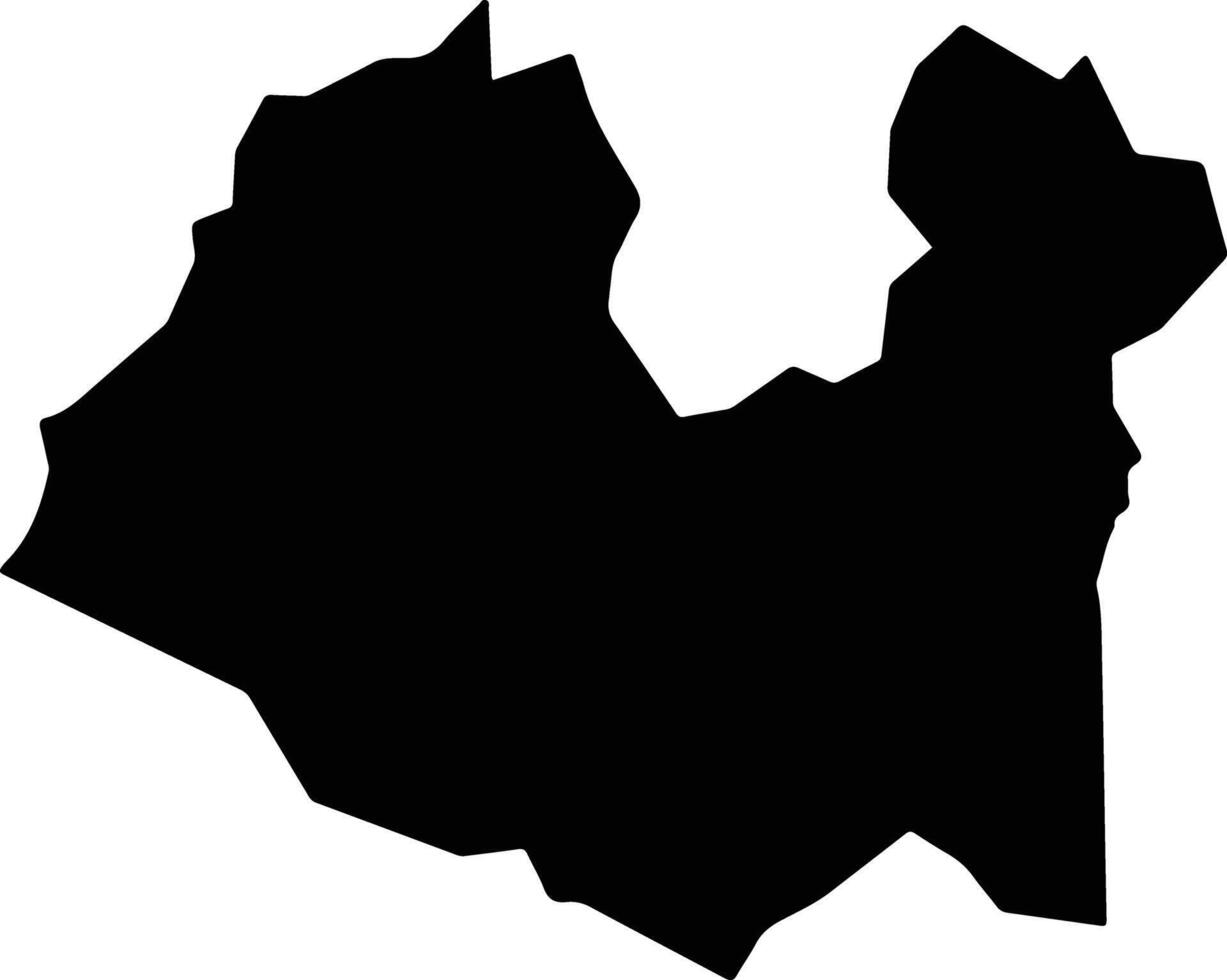 Ganye Nigeria silhouette map vector
