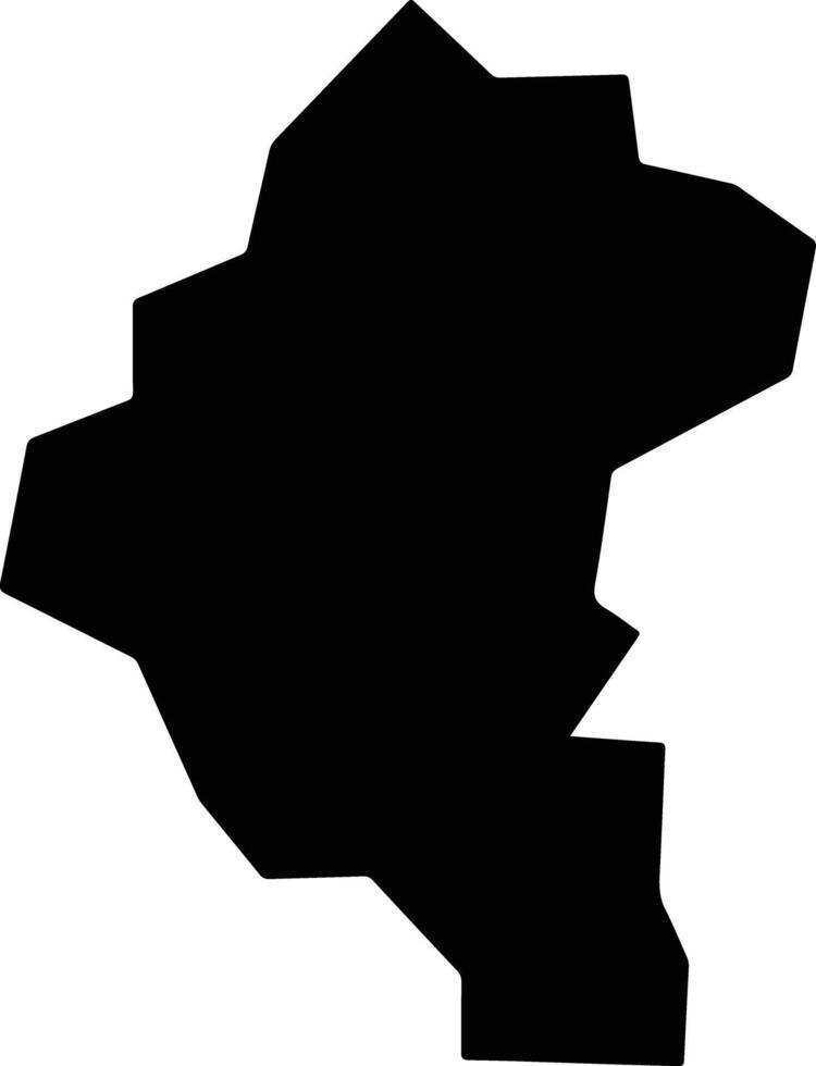 Gapyeong gun South Korea silhouette map vector