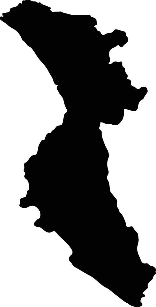 Garabito Costa Rica silhouette map vector