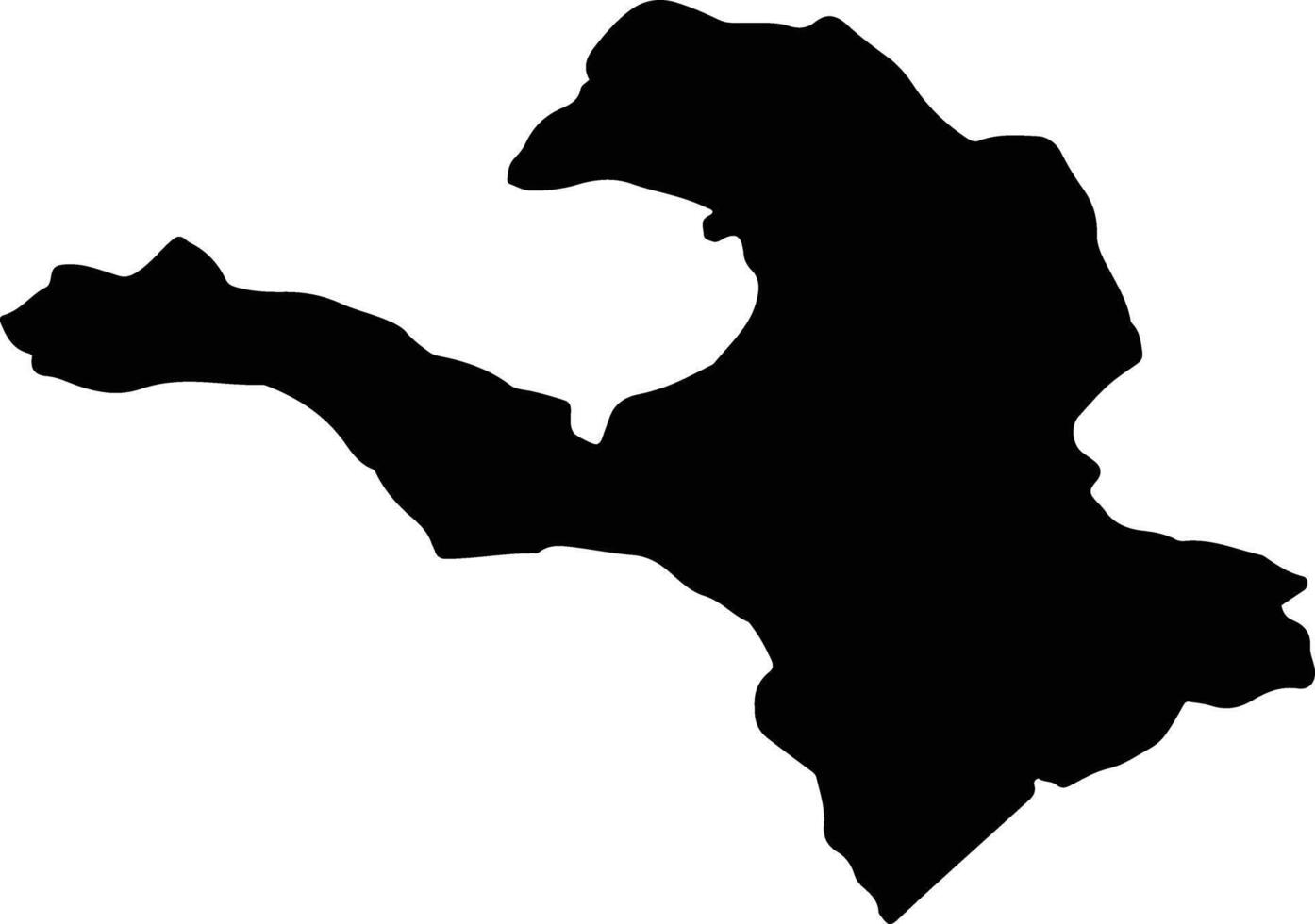 Gardabani Georgia silhouette map vector