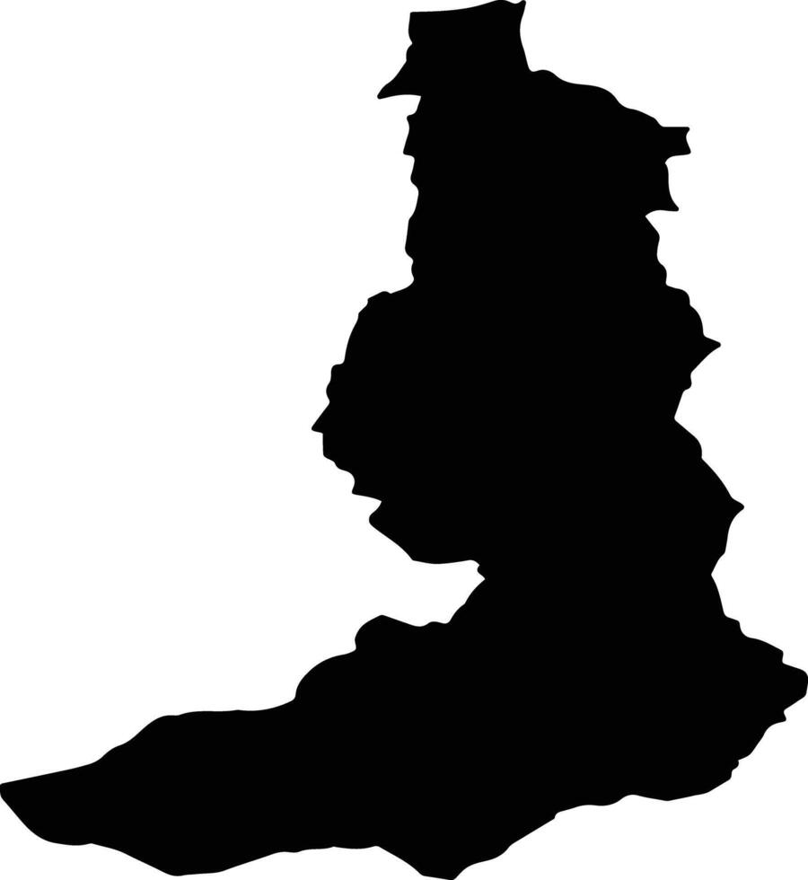 GARDA DE SUS Romania silhouette map vector