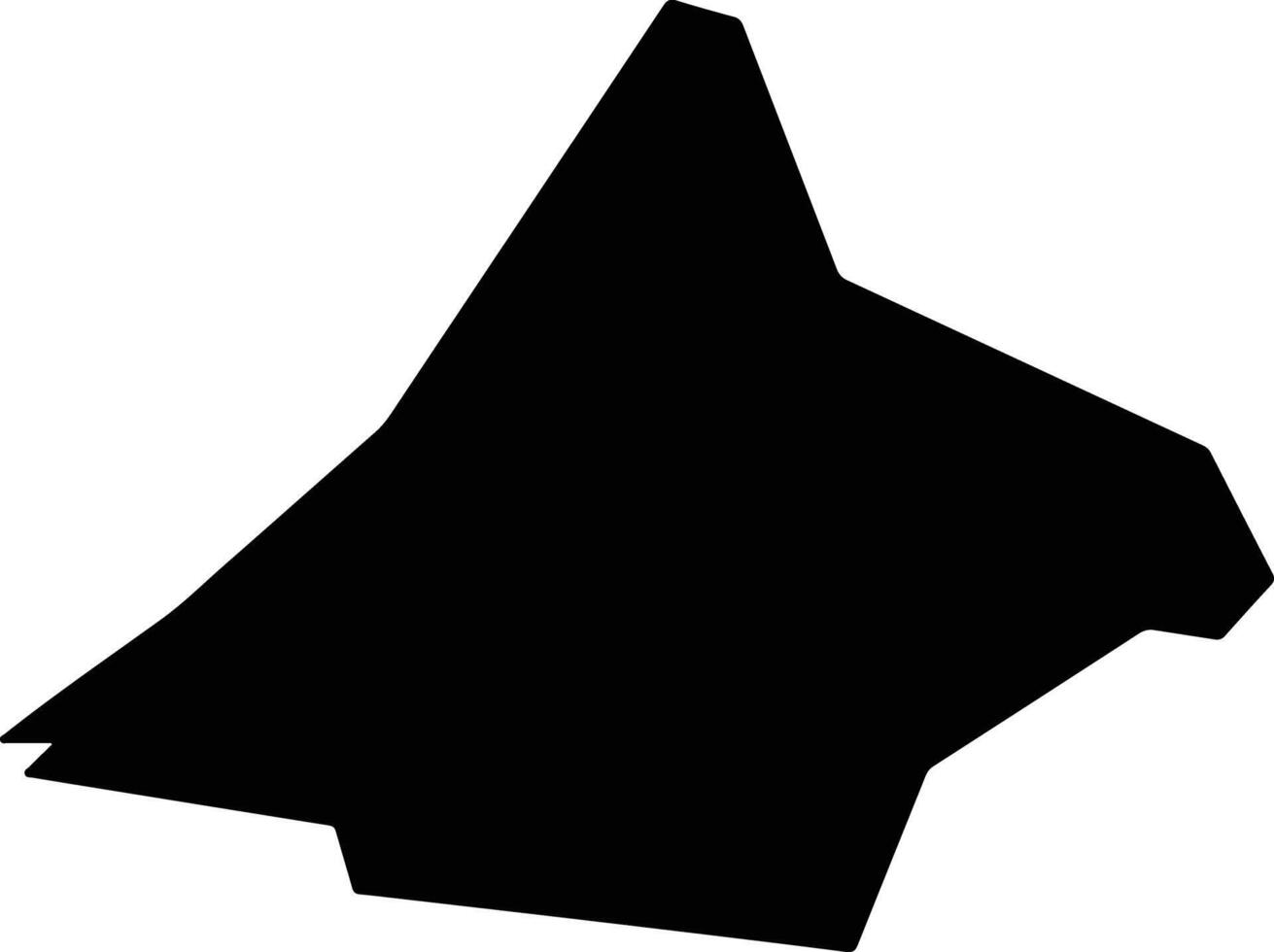 GAROWE Somalia silhouette map vector