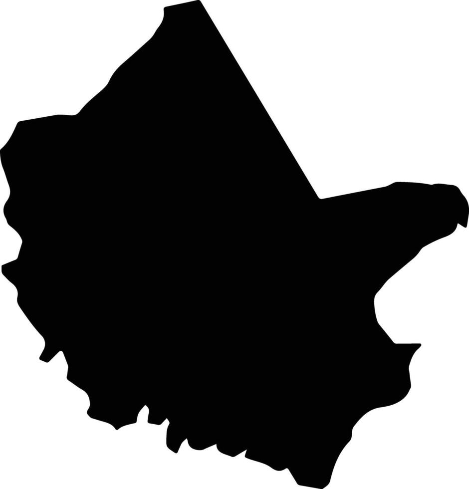 Garrand Saint Lucia silhouette map vector