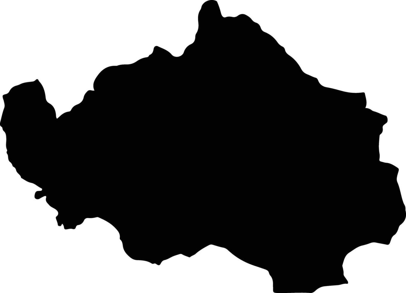 Gasabo Rwanda silhouette map vector