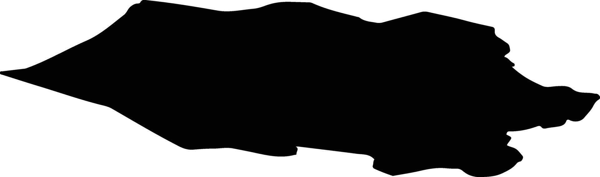 Gausdal nor Norway silhouette map vector