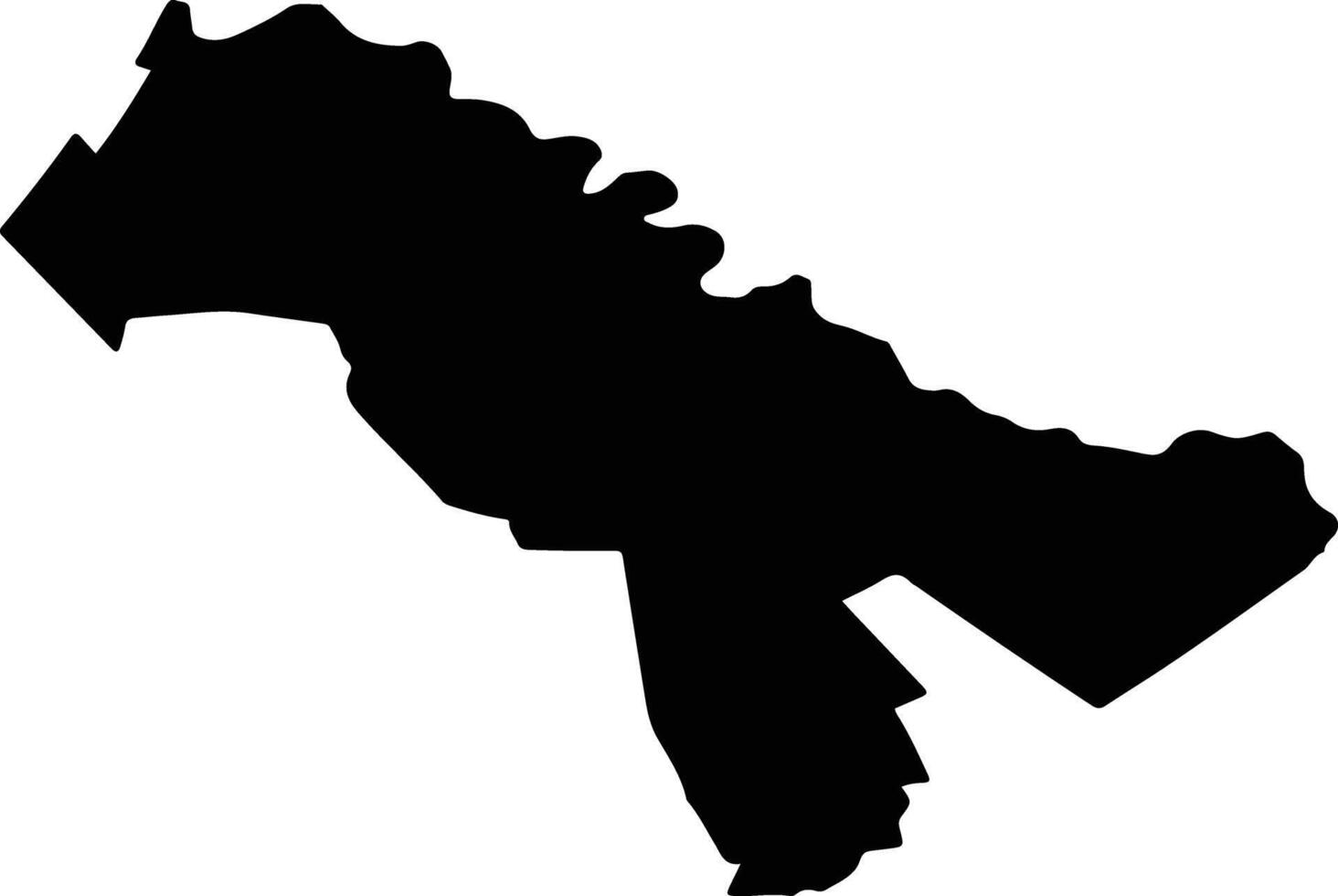 GAVOJDIA Romania silhouette map vector
