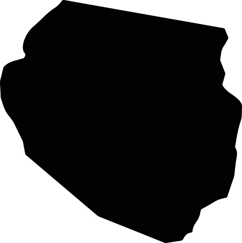 Gayabois Saint Lucia silhouette map vector