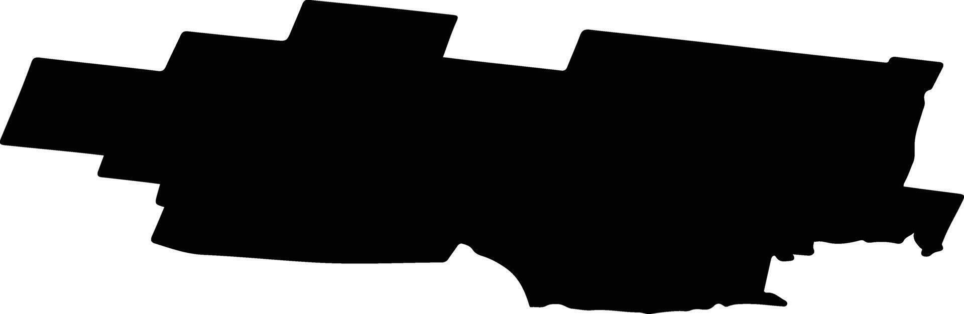 Gaynsky District Russia silhouette map vector