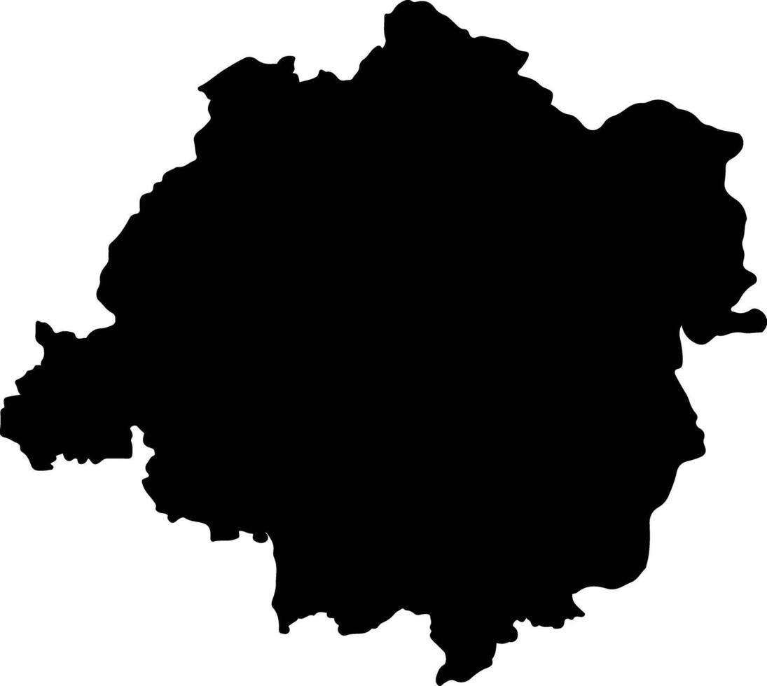 Gazipur Bangladesh silhouette map vector