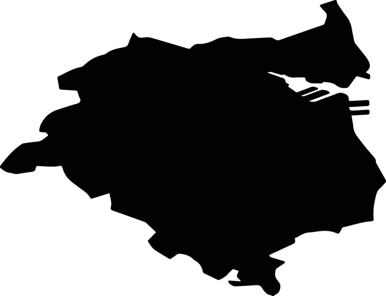 Gdynia Poland silhouette map vector