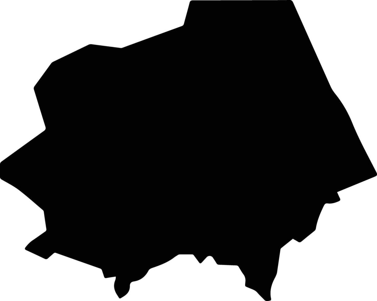 Gebrat Al Sheikh Sudan silhouette map vector