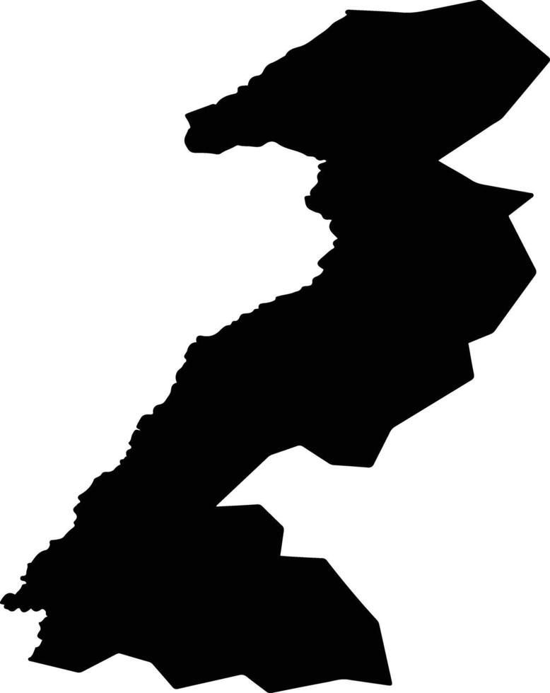 Geergunyouqi China silhouette map vector