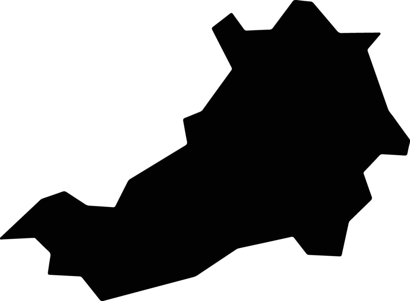 Geergunzuoqi China silhouette map vector