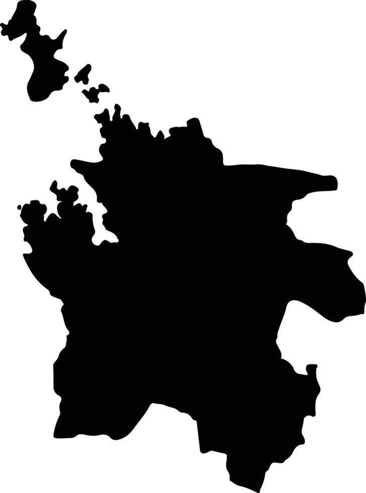 Geita Tanzania silhouette map vector