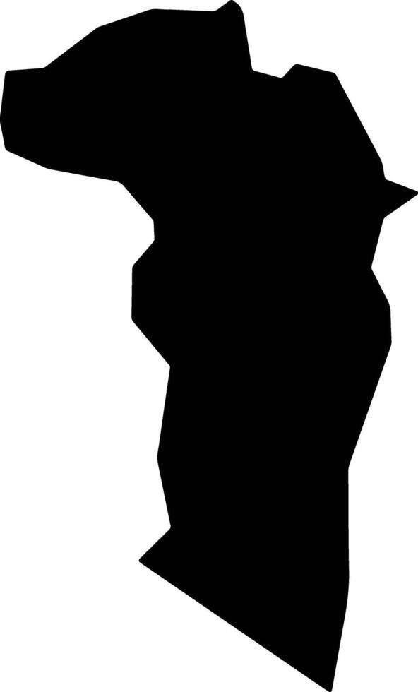 Gelephu Bhutan silhouette map vector