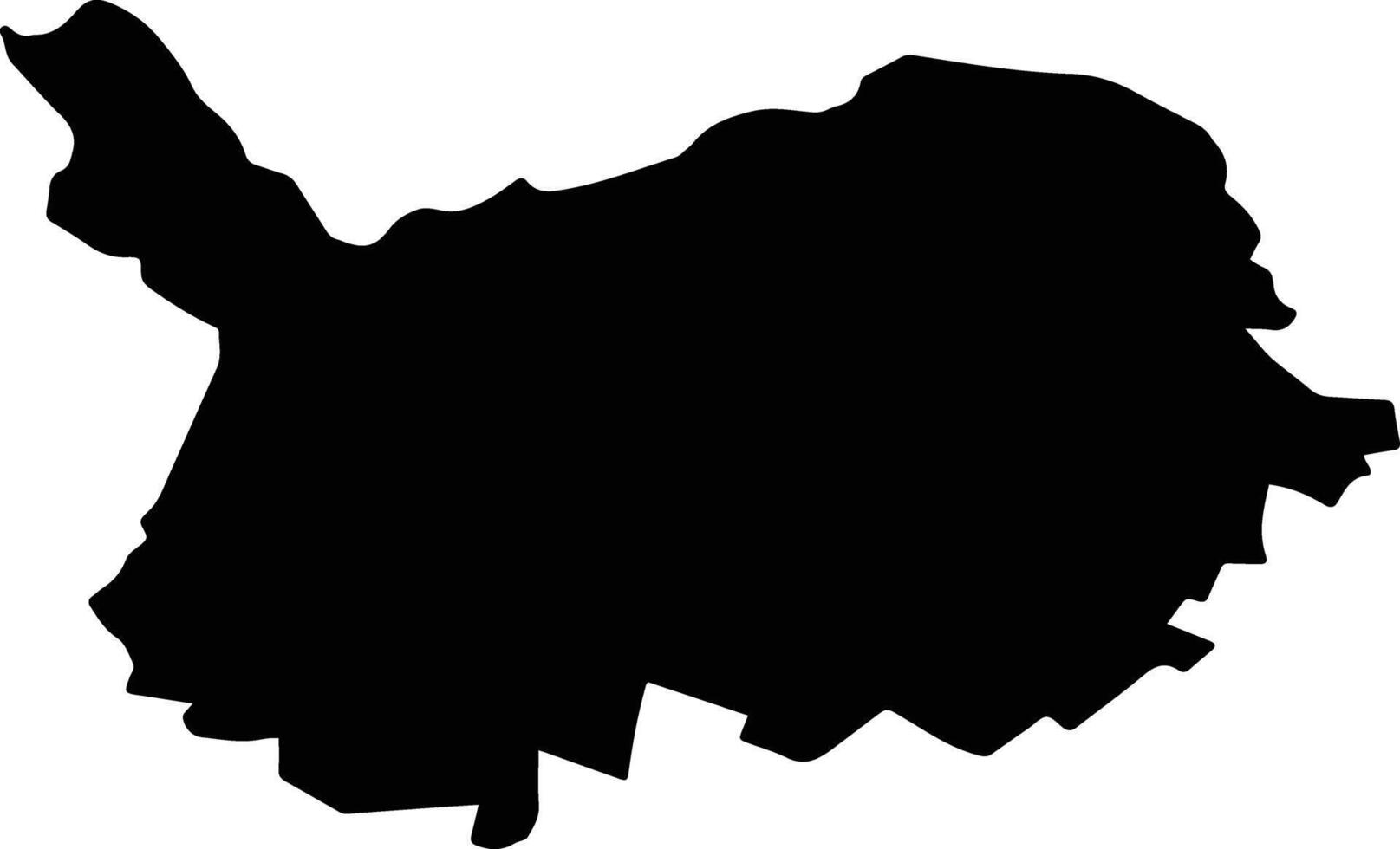 GENERAL BERTHELOT Romania silhouette map vector