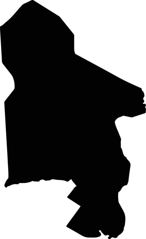 General Delgado Paraguay silhouette map vector