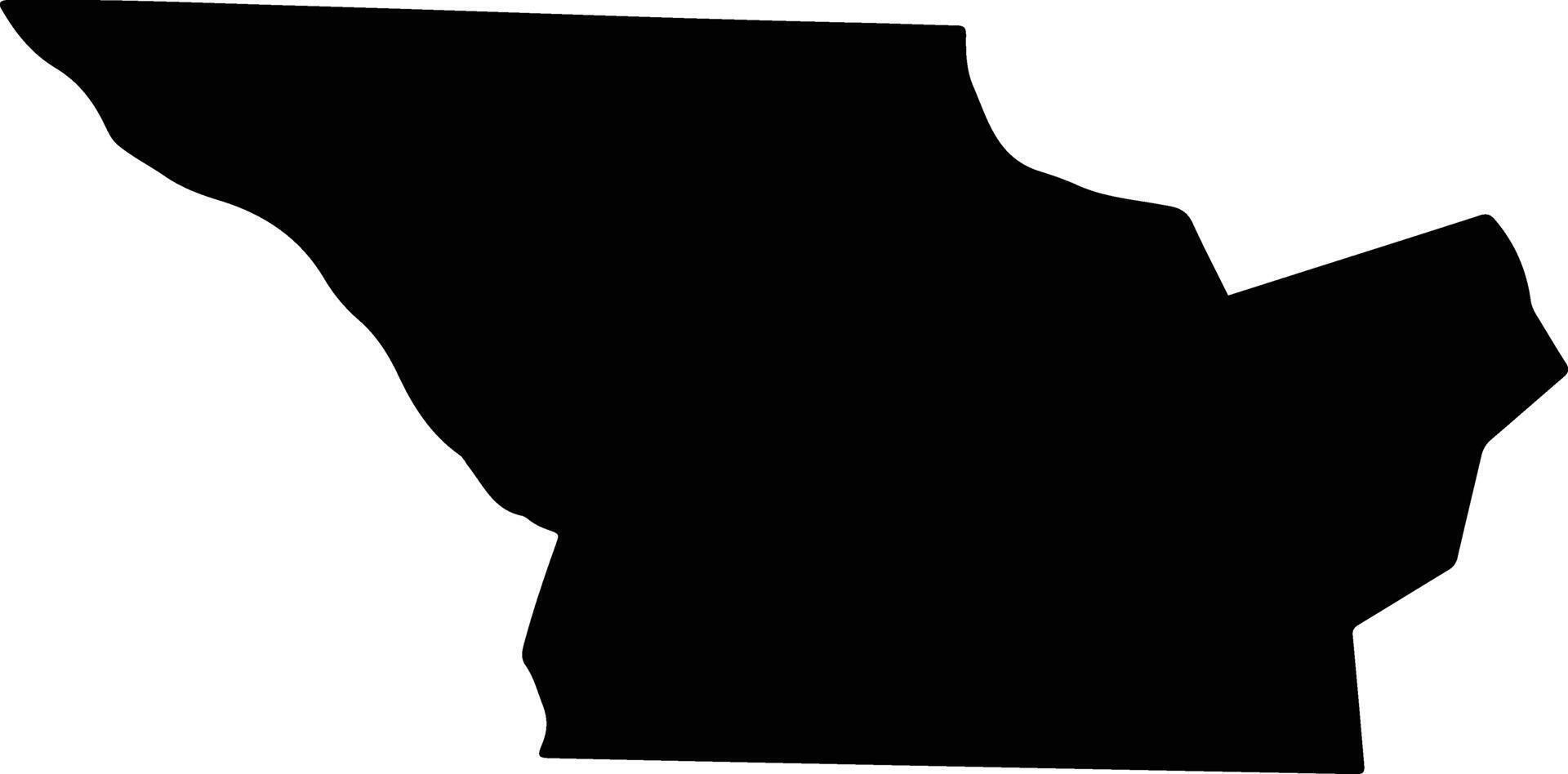 General Juan F Quiroga Argentina silhouette map vector