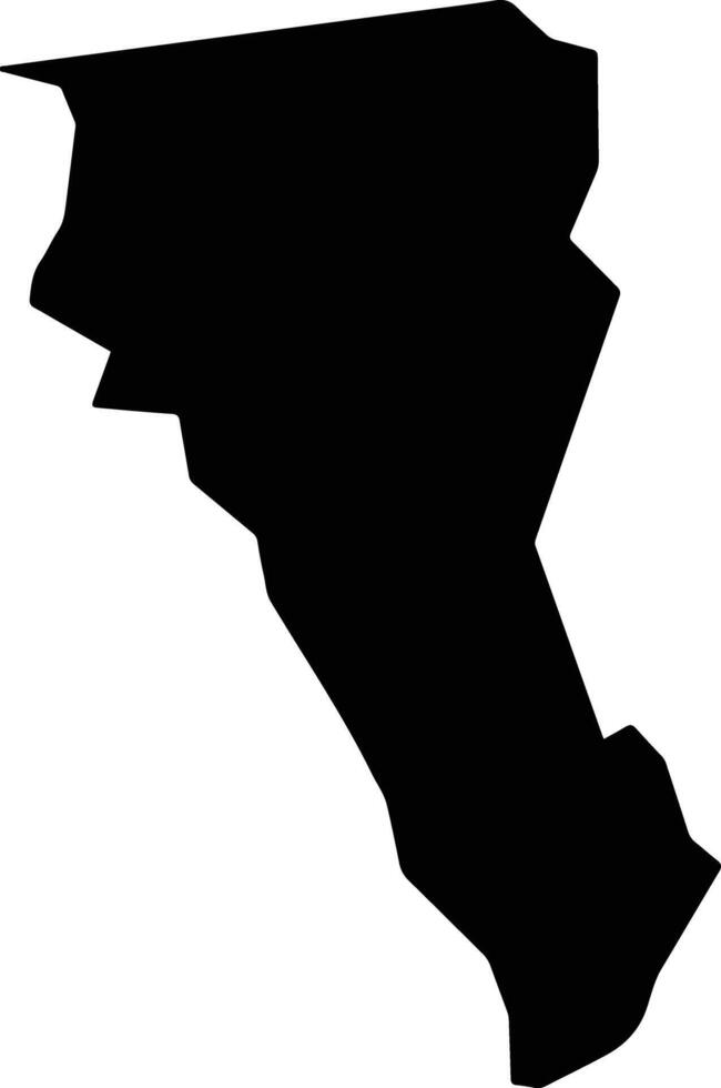Gentil Saint Lucia silhouette map vector