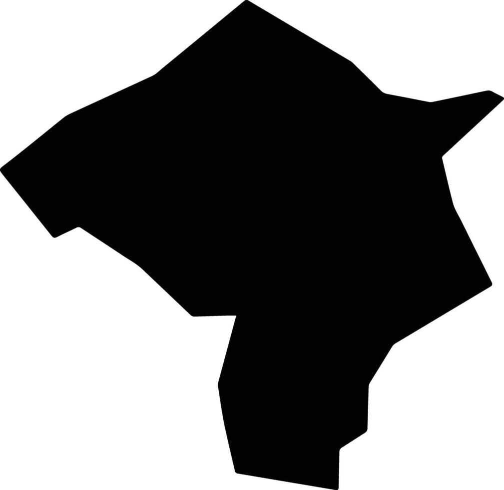 Geochang gun South Korea silhouette map vector