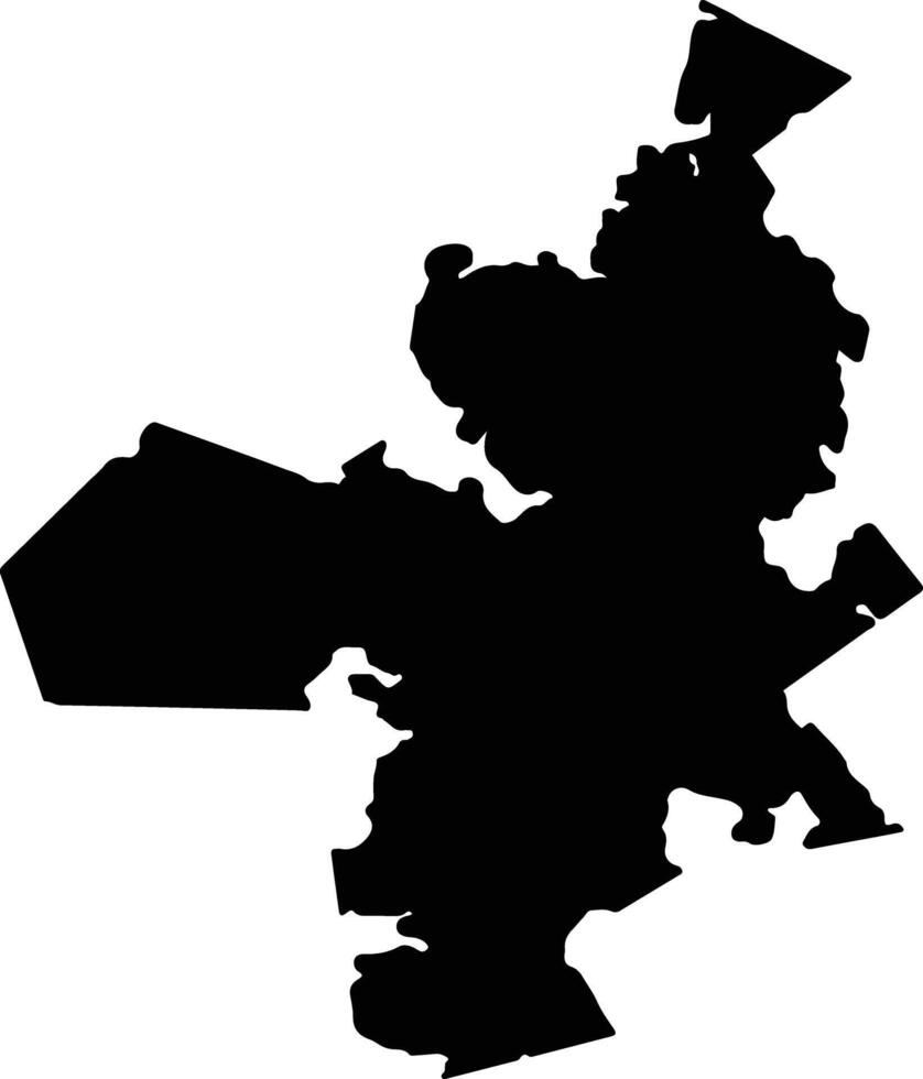 Geoje si South Korea silhouette map vector