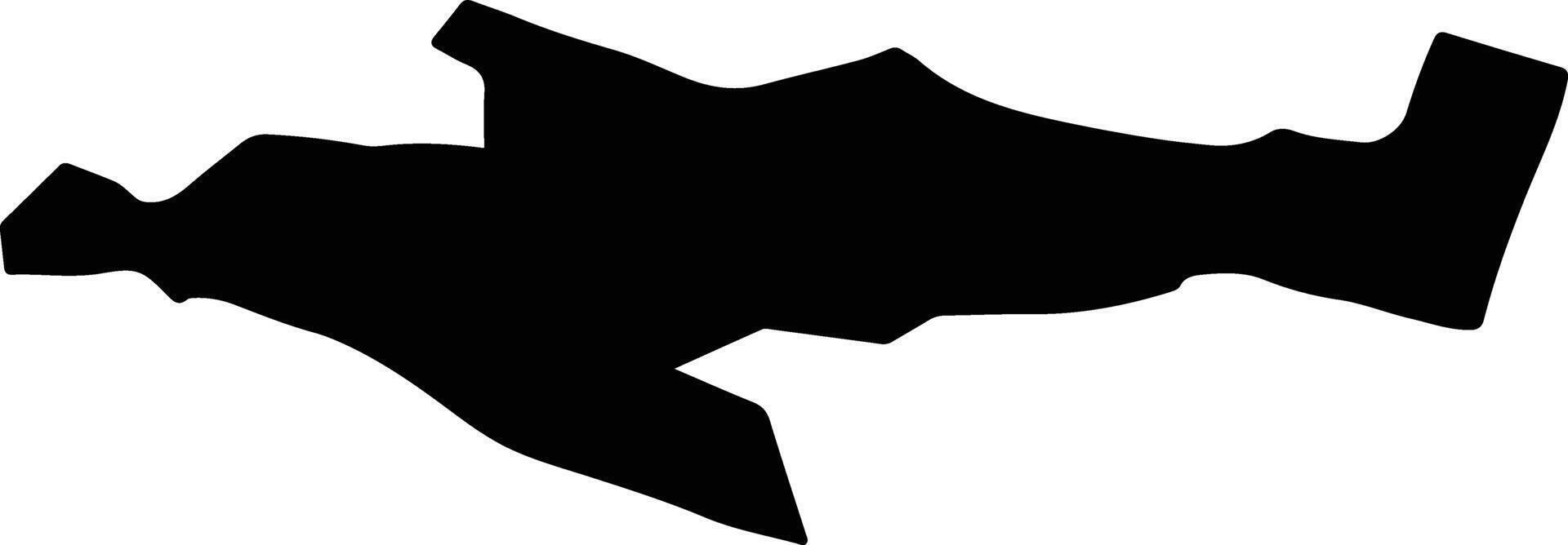 Gerash Iran silhouette map vector