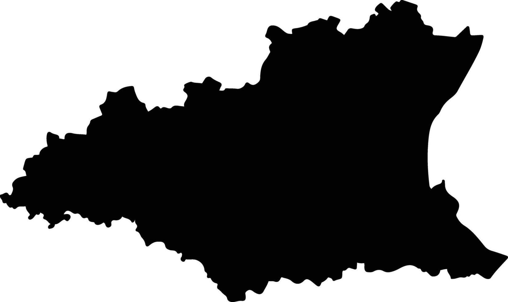 Gert Sibande South Africa silhouette map vector