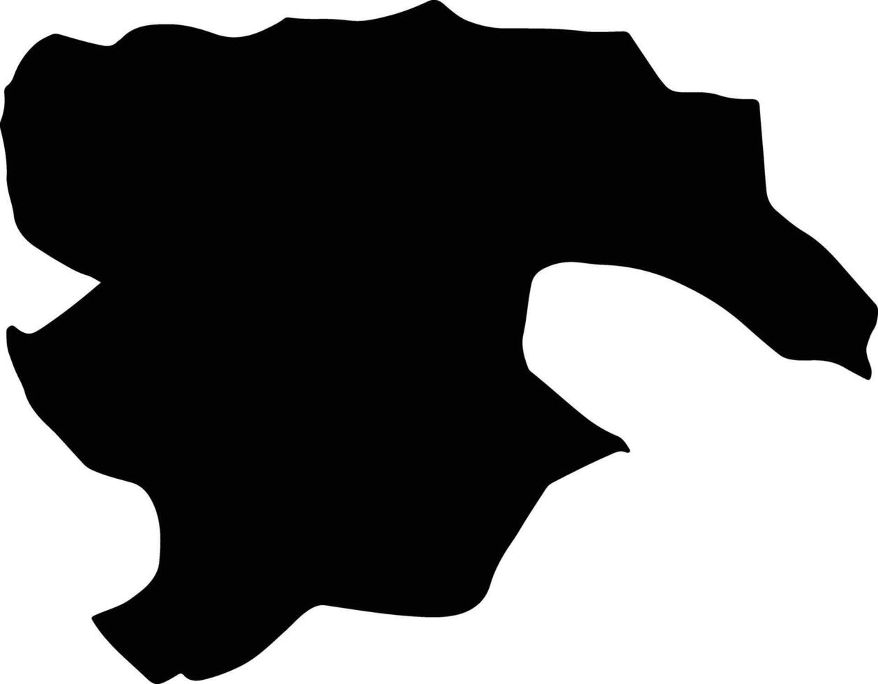 Ghaenat Iran silhouette map vector