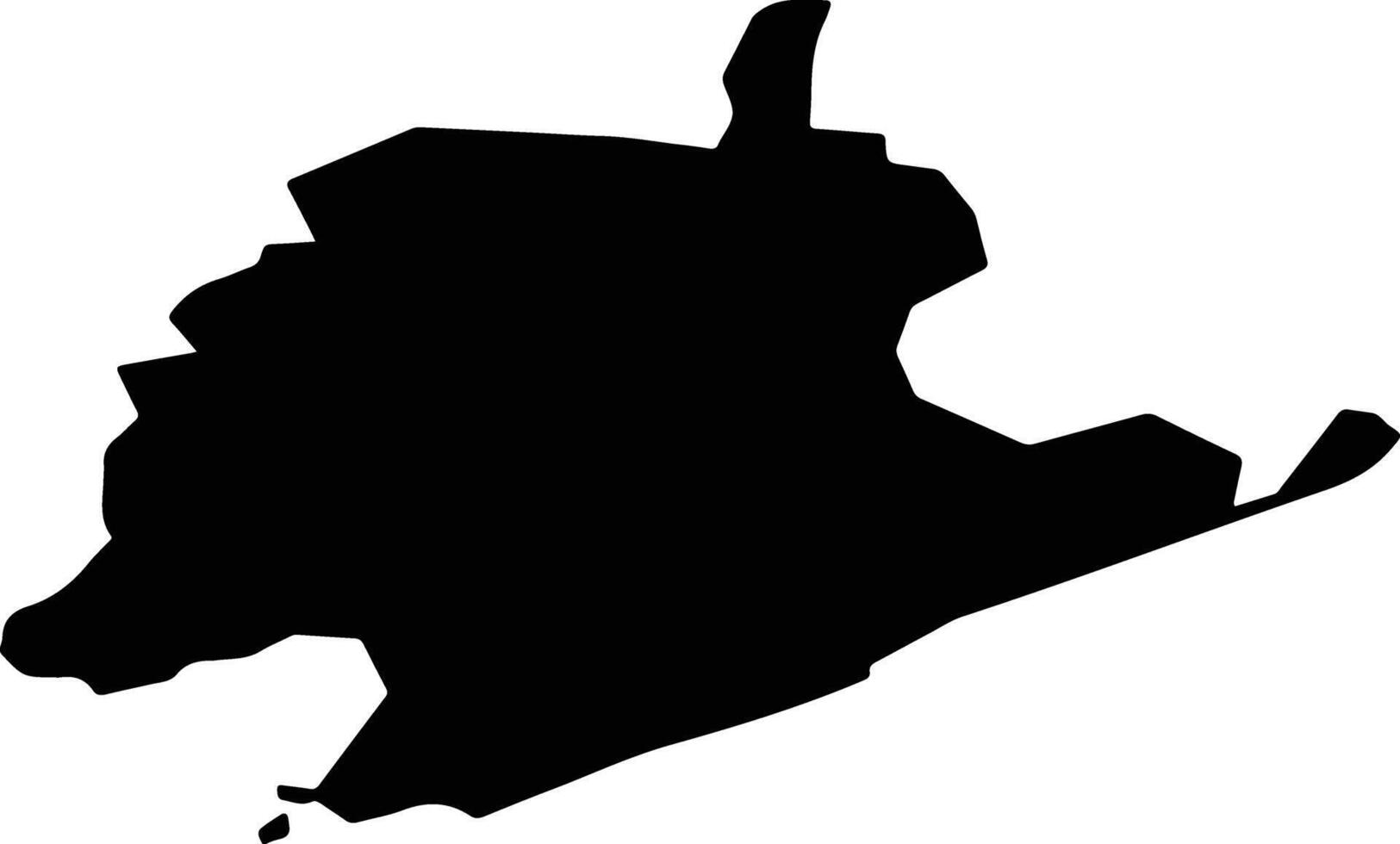 Ghafurov District Tajikistan silhouette map vector