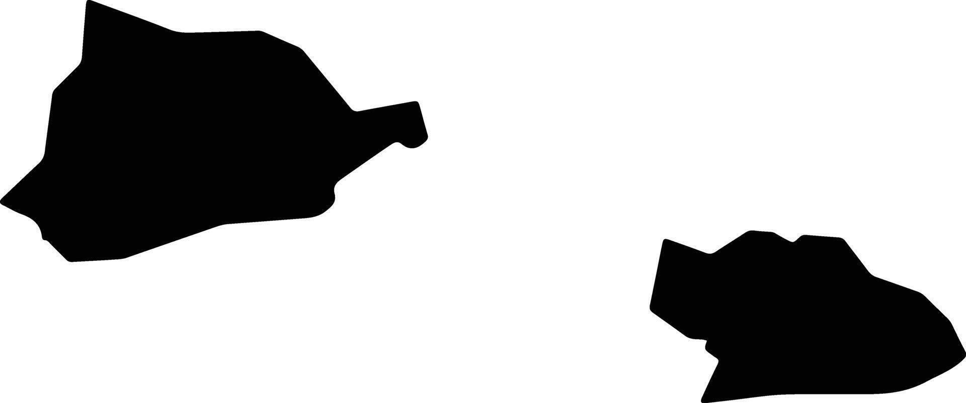 Ghajnsielem Malta silhouette map vector
