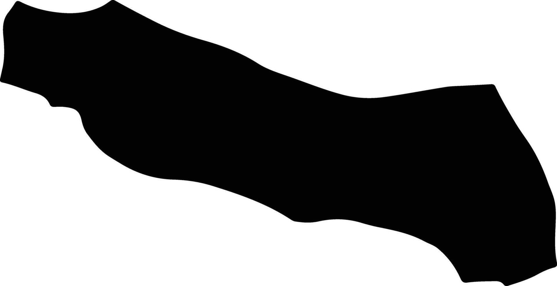 Ghayl Bawazir Yemen silhouette map vector