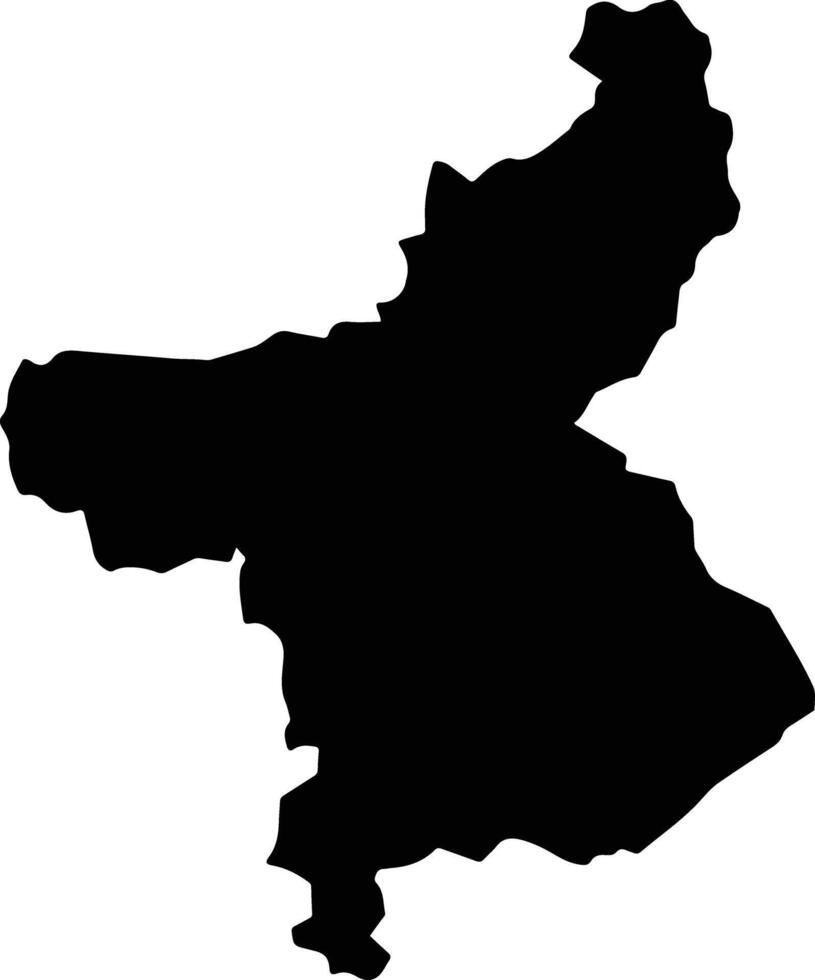 Gia Nghia Vietnam silhouette map vector