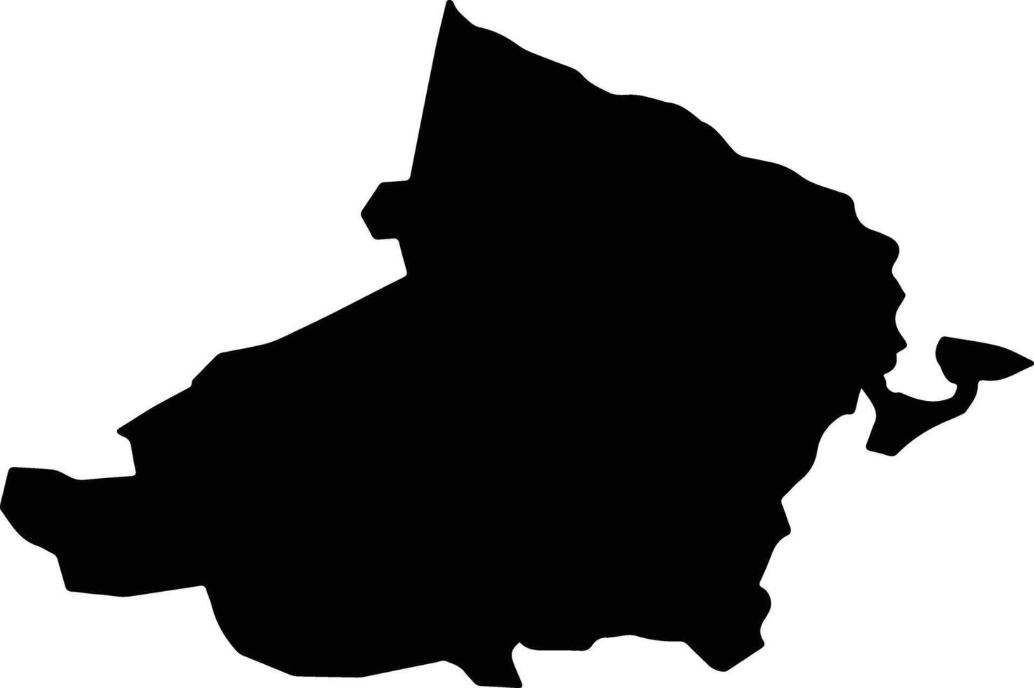 Gibara Cuba silhouette map vector