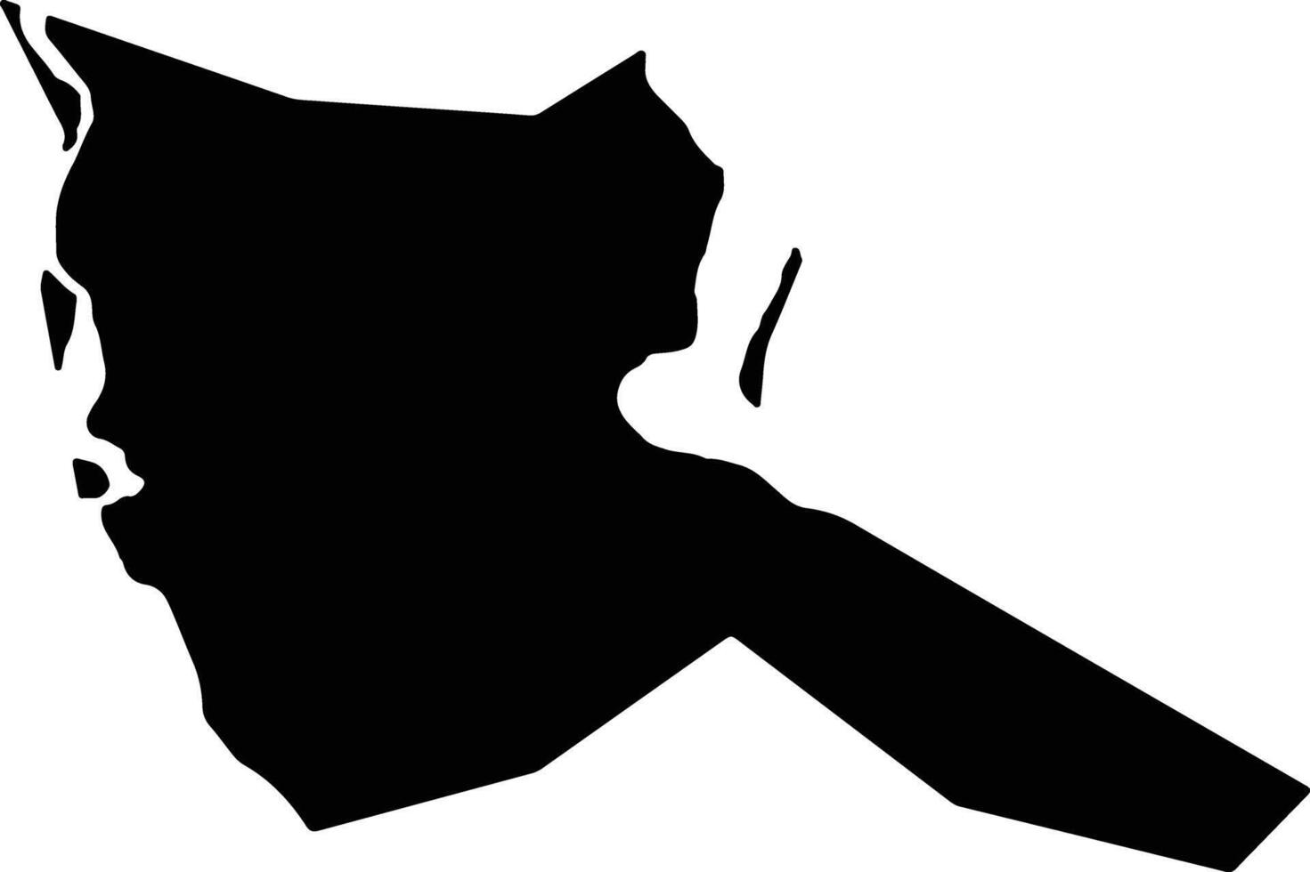 Gimpo si South Korea silhouette map vector