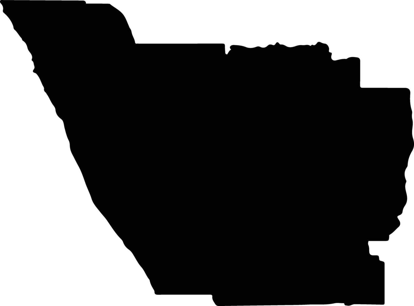 Gingin Australia silhouette map vector