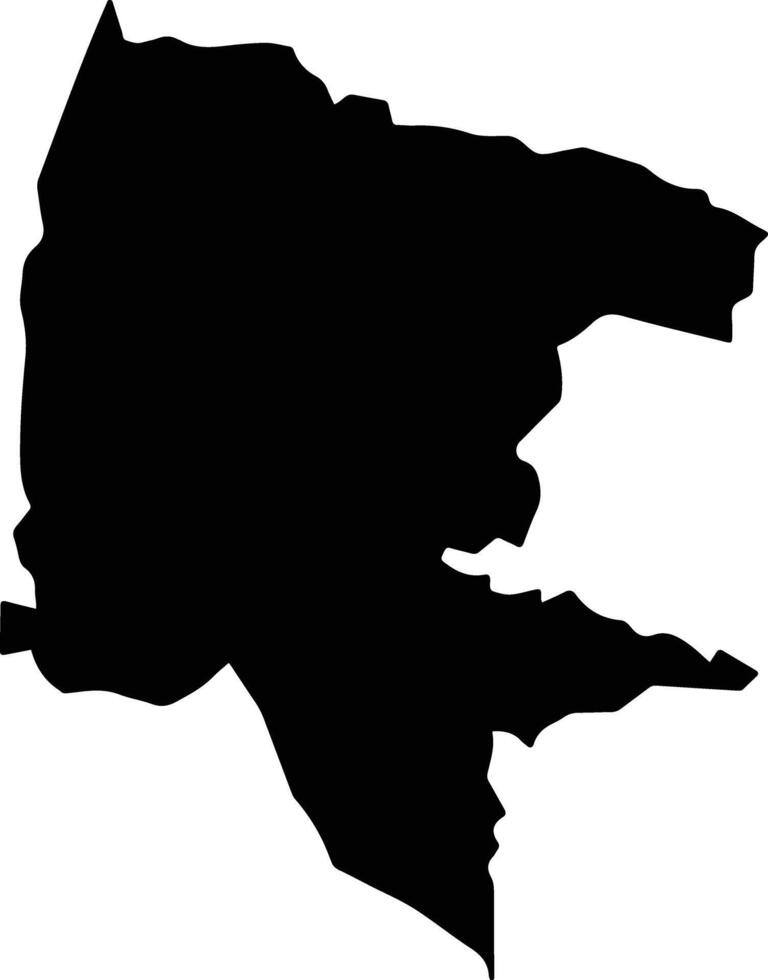 Ginger Ridge Jamaica silhouette map vector