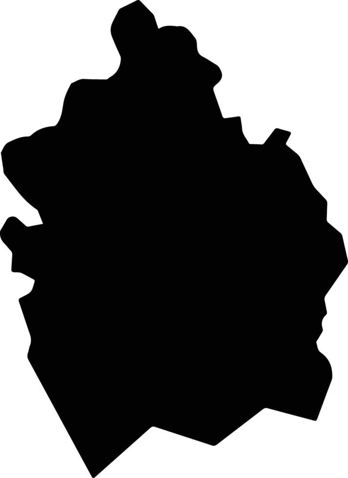 Girard Babonneau Saint Lucia silhouette map vector