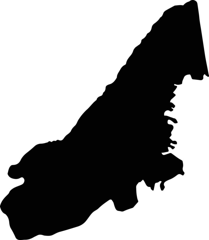 Girardot Colombia silhouette map vector