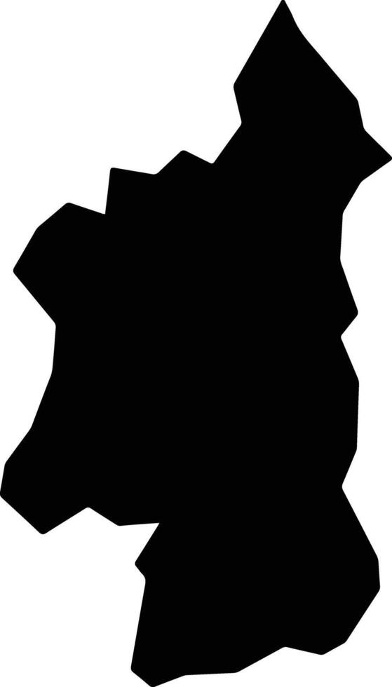 Gishubi Burundi silhouette map vector